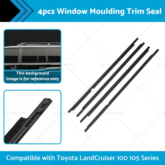 Black Weatherstrips Suitable For Toyota LandCruiser 100 105 Series Side Door 4pc