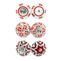 {{ 6 Pcs Cupboard Door Knobs Handles Drawer Pull Vintage Ceramic Knob Shabby Chic }} - Buy Car Parts Online at {{ Kaka Auto Parts }}.