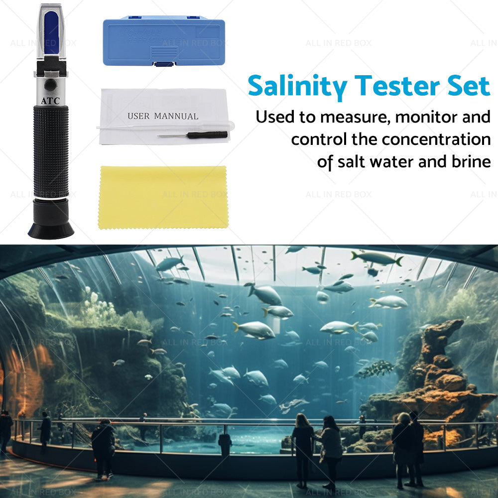 0-100percent Salinity Refractometer Meter Aquarium Sea Salt Water Tester for Aquarium