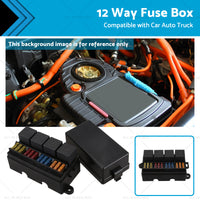 12 Way Blade Fuse Box 4-Relay Holder and Terminal and Fuse 12V 40A Car Auto Truck 4Pin