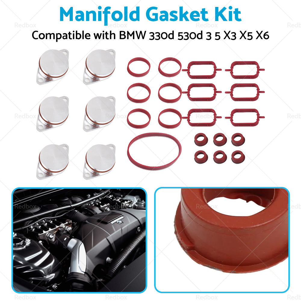 11617800585 Manifold Gasket Swirl Flap Kit Suitable for BMW 3 5 Series X3 X5 X6