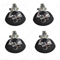 4 Set Chrome Power Operated Recessed Folding Whale Tail T-Lock Handle Toolbox