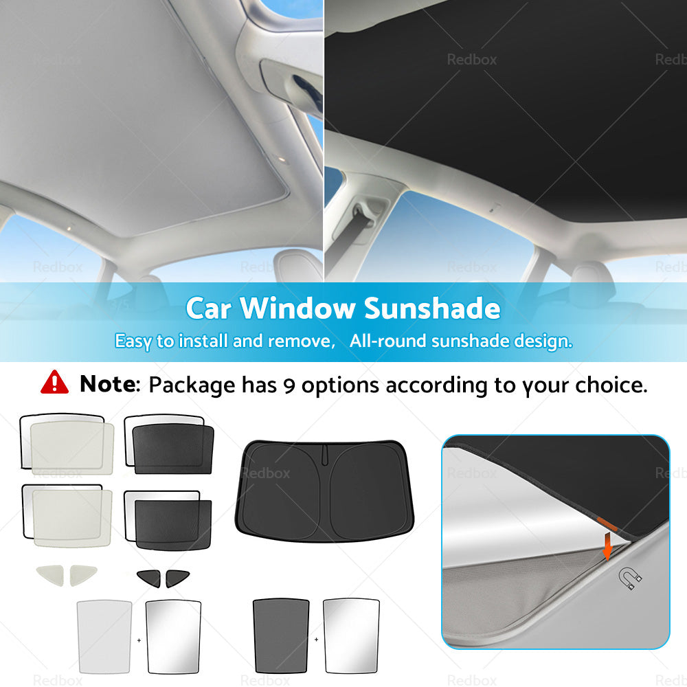 Sunroof Window Sunshade Front Rear UV Film Windshield Window For Tesla Model Y