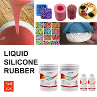 SH25 Liquid Silicone Rubber Mould Making Kit 100:3 Mix - 1Kg 5Kg 10Kg Red