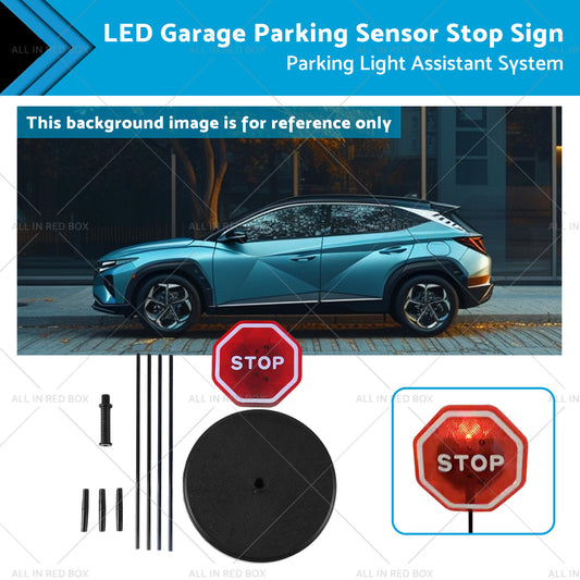 1x LED Garage Parking Sensor Stop Sign - Smart Parking Light Assistant System