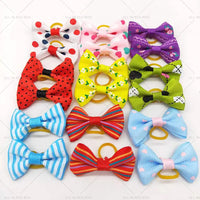 Up To 100PCS Pet Small Dog Hair Bows Rubber Bands Puppy Cat Grooming Accessory