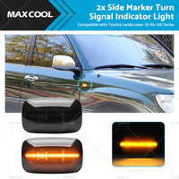 2 x LED Side Marker Turn Signal Indicator Light Suitable for Toyota Landcruiser