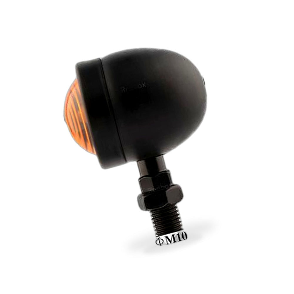 4x Black Motorcycle Amber Bullet Indicators Suitable for Universal Motorcycles