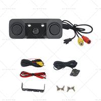 3in1 170¡ã Car Reverse Rear View Camera w  Backup Radar Parking Sensor Universal