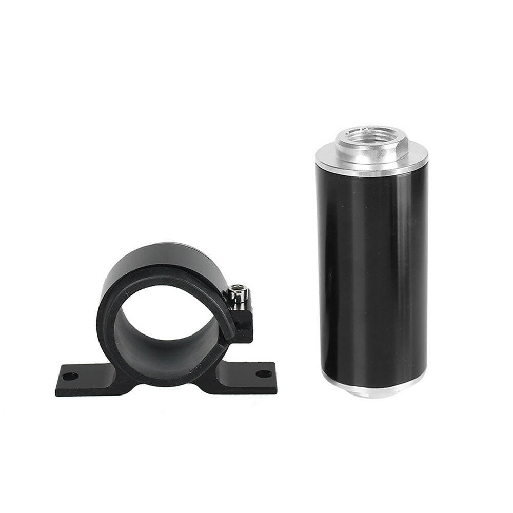 Inline 100 Micron Fuel Filter Bracket 6AN 8AN 10AN Adapter Universal 50mm