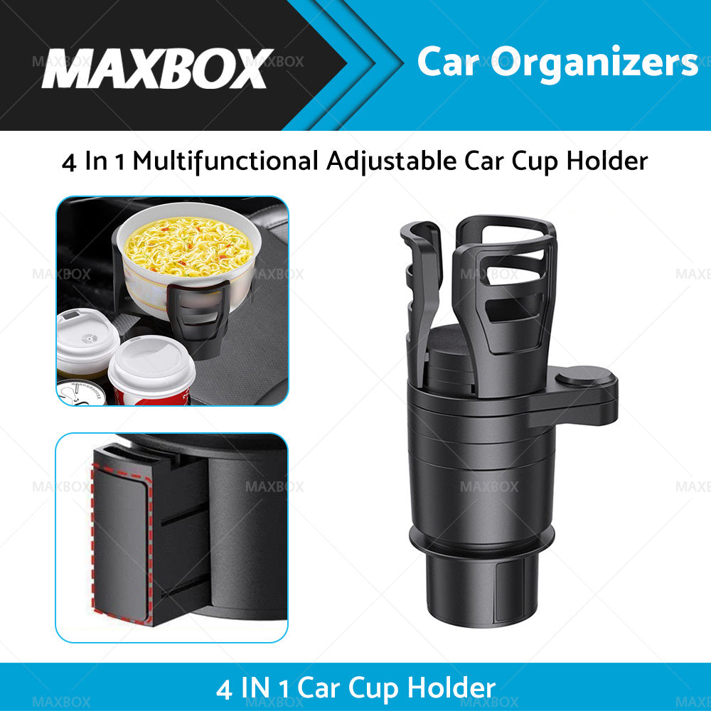 4in1 Adjustable Cup Holder Expander Adapter Base Tray Car Drink Bottle Holder