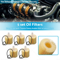 5PCS Oil Filter 04152-YZZA1 Suitable For Toyota Camry Kluger RAV 4 Lexus IS300h