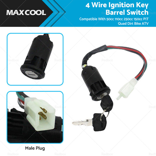 4 Wire Ignition Key Barrel Switch 50cc 110cc 125cc 250cc PIT Quad Dirt Bike ATV