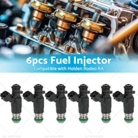 6PCS Fuel Injectors Suitable for Holden Rodeo RA JECS FBJC100 6VE1 3. 5L V6 03-06