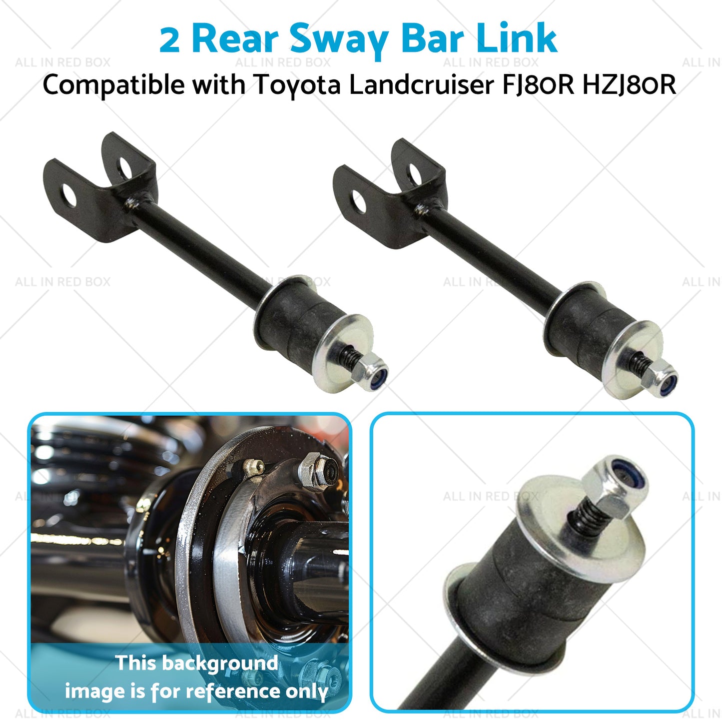 2 Rear Sway Bar Link+Bush Kit Suitable for 92-19 Toyota Landcruiser FJ80R HZJ80R