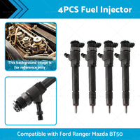 4PCS Diesel Fuel Injector Suitable for Mazda BT50 Ford Ranger PK PJ 0445110250