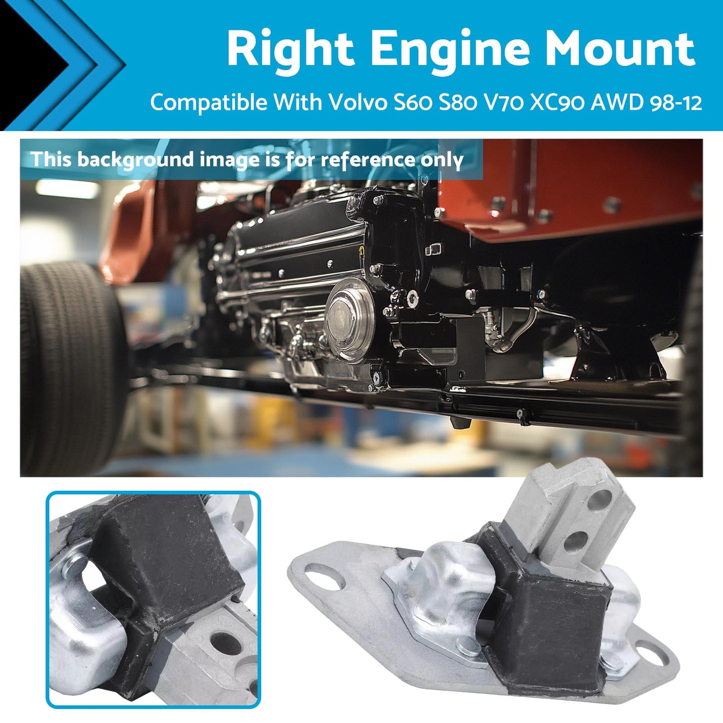 {{ Engine Mount Front Right Suitable For Volvo S60 S80 V70 XC90 2.0L 2.4L AWD 98-12 }} - Buy Car Parts Online at {{ Kaka Auto Parts }}.
