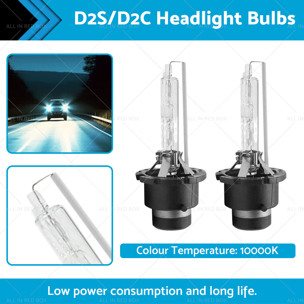 D2S D2C 10000K H or D HID Xenon Headlight Bulbs Suitable For Honda Subaru Mazda