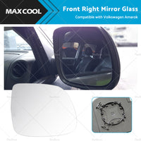 Suitable For VW AMAROK 2010-2018 Right Side Mirror Glass With Heated Convex Base