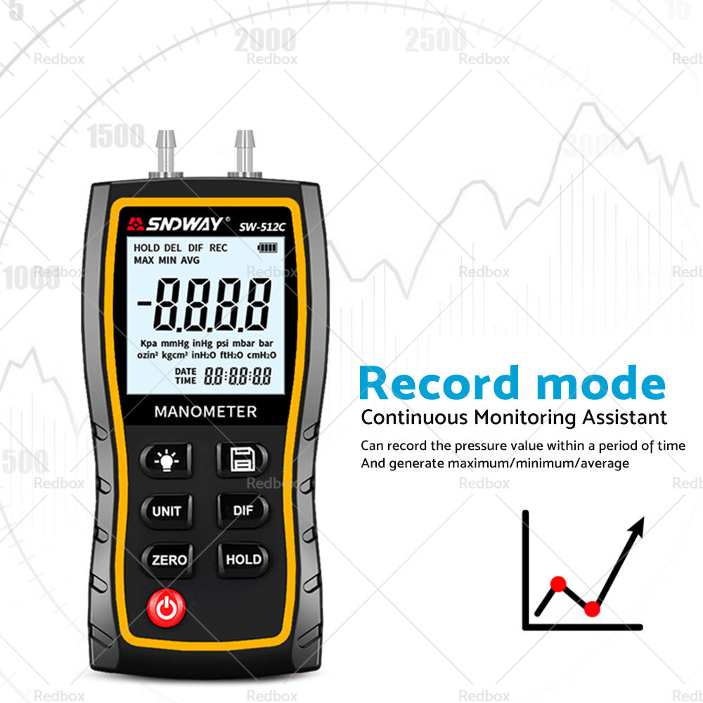 Digital Differential Manometer ¡À103. 42KPa Air Pressure Meter Digital