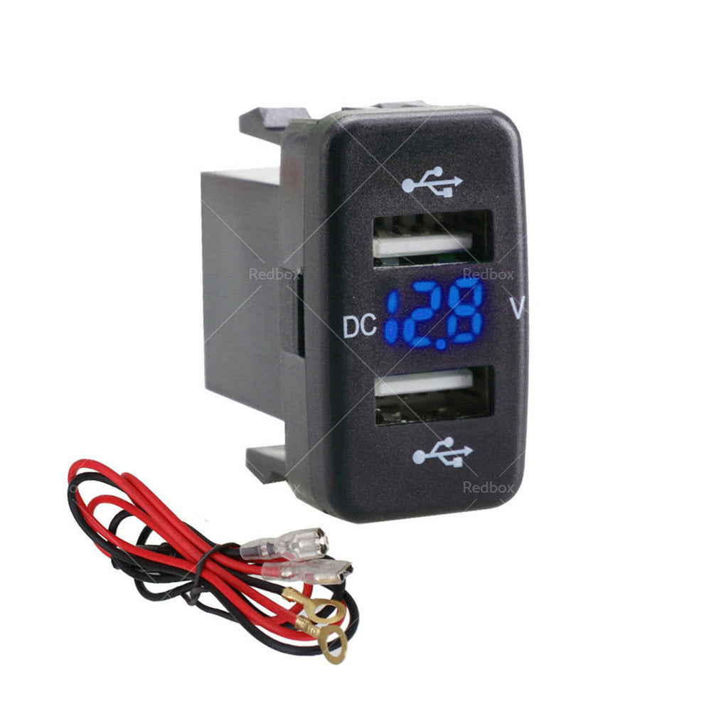 4. 2A Car Charger Socket Voltmeter Suitable For Toyota Hilux Prado Land Cruiser