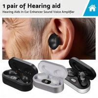 1 Pair Digital Rechargeable Hearing Aids In Ear Enhancer Sound Voice Amplifier