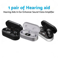 1 Pair Digital Rechargeable Hearing Aids In Ear Enhancer Sound Voice Amplifier