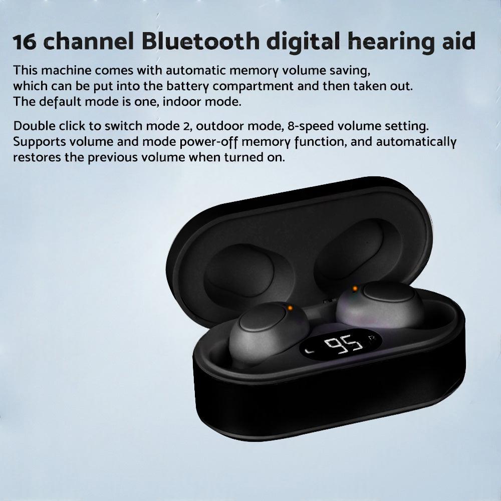 1 Pair Digital Rechargeable Hearing Aids In Ear Enhancer Sound Voice Amplifier