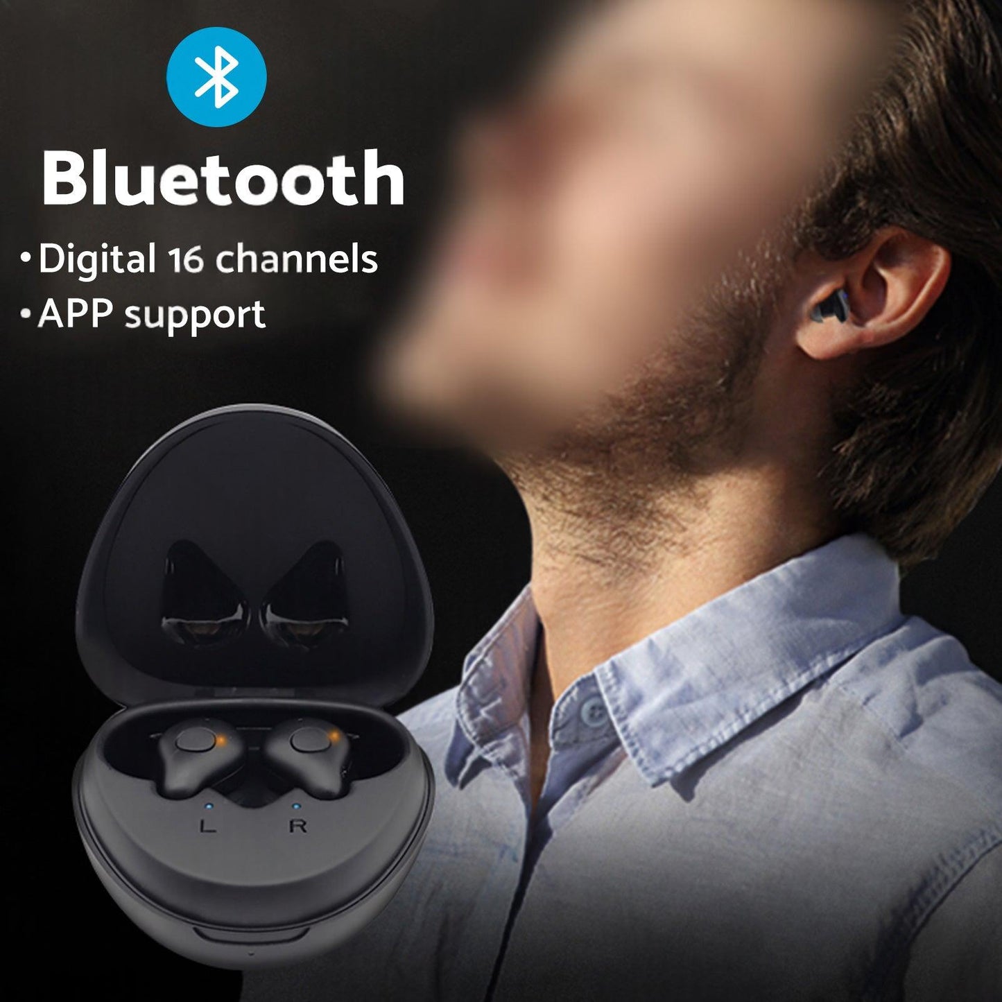 Digital Hearing Aids Severe Hearing Loss Rechargeable Bluetooth Sound Amplifiers