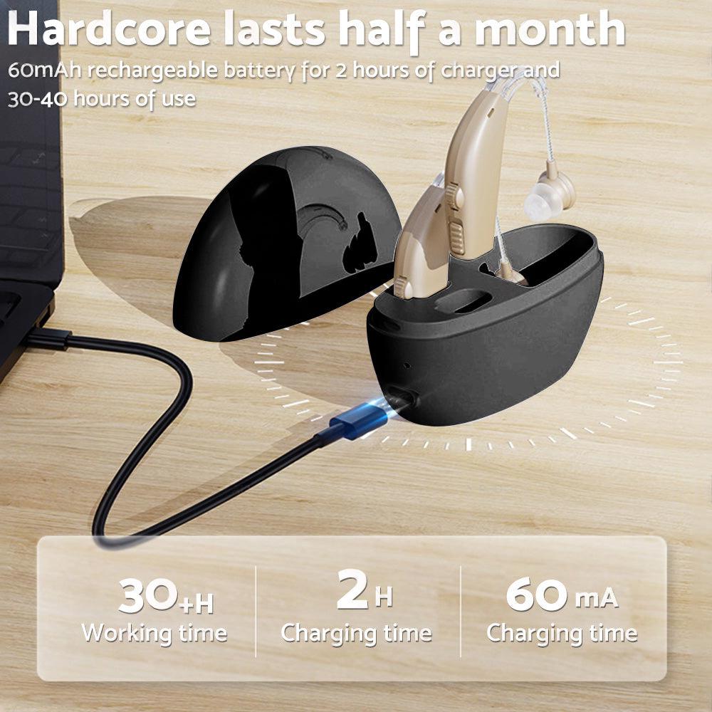Rechargeable Digital Hearing Aid Severe Loss Ear Aid HIGH-POWER Sound Amplifier