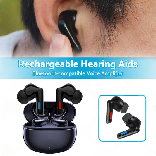 Bluetooth Pair of Rechargeable Hearing Aid Suitable for Both Ears