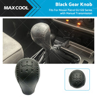 Leather Black Gear Knob Fit For Nissan Patrol GU GQ with Manual Transmission