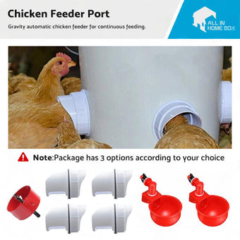 compare product Chicken Feeder DIY Port PVC Gravity Fed Chicke Feeder