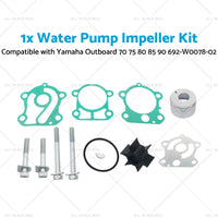 Water Pump Impeller Kit Suitable for Yamaha Outboard 70 75 80 85 90 692-W0078-02