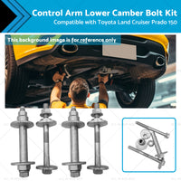 4x Control Arm Lower Camber Bolt Kit Suitable for Toyota Land Cruiser Prado 150