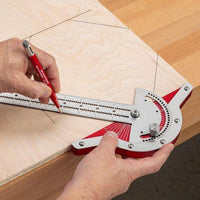 Woodworkers Edge-Rule Adjustable Protractor Angle Finder Stainless Steel Caliper