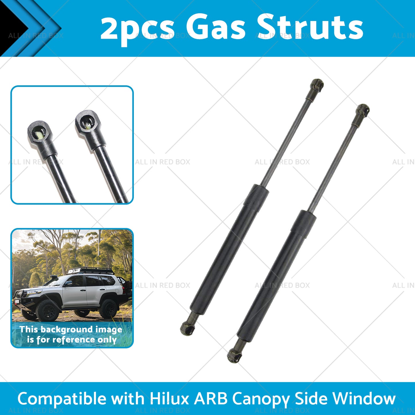 2pcs Gas Struts Suitable for Hilux ARB Canopy Side Window 285mm 007115 6603030