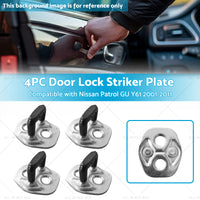 Set of 4 Door Lock Striker Plate Fit For Nissan Patrol GU Y61