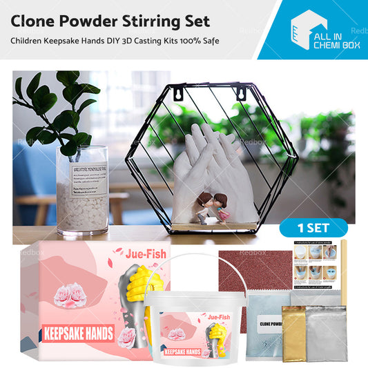 3D Clone Powder Stirring Set Children Keepsake Hands DIY Casting Kits 100percent Safe