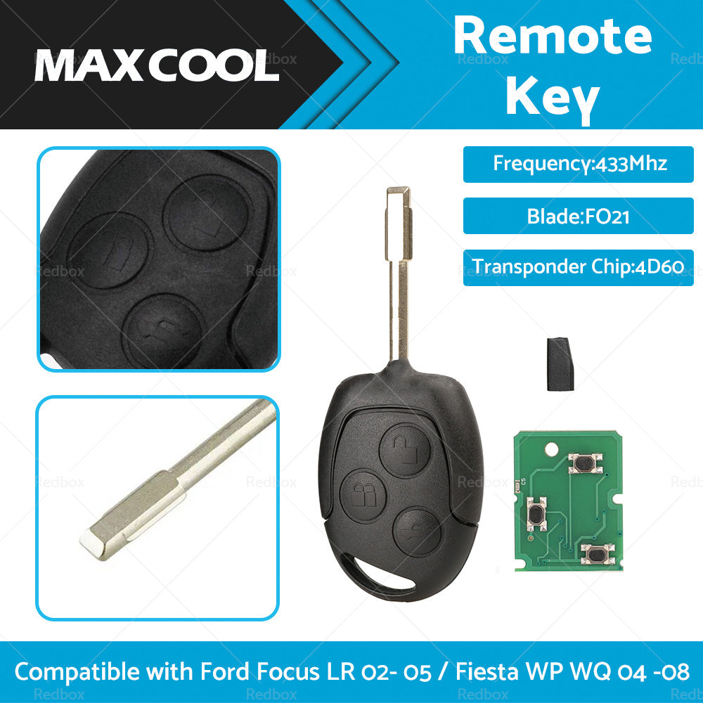 Remote Key 433MHz 4D60 Suitable For Ford Focus LR 02-05 Fiesta WP WQ 04-08