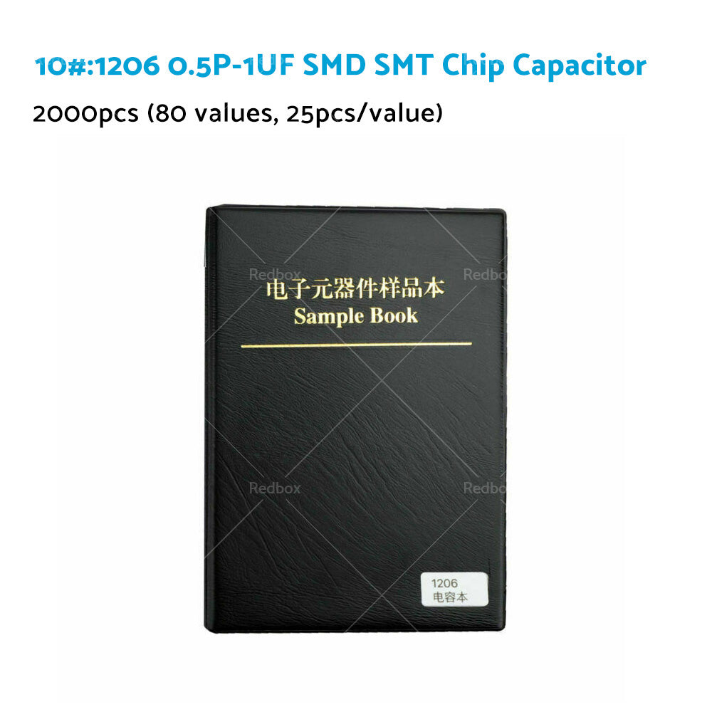 1x 0201/0402/0603/0805/1206 SMD/SMT Capacitor Chip Resistor Samples Book Kit