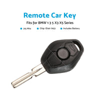 3 Buttons 315MHz Complete Remote Car Key w or  Chip ID46 For BMW 3 5 Series X3 CAS2