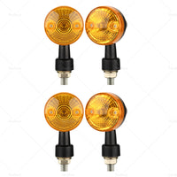 4 x Classic Motorcycle Indicators Blinkers Turn Signals Light Amber Universal