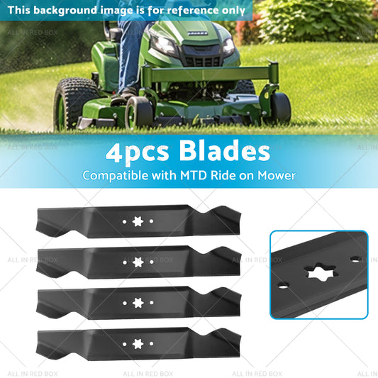 4x Blades Suitable for 38 inch  MTD Ride on Mowers 6 Point Centre Hole 742-0654