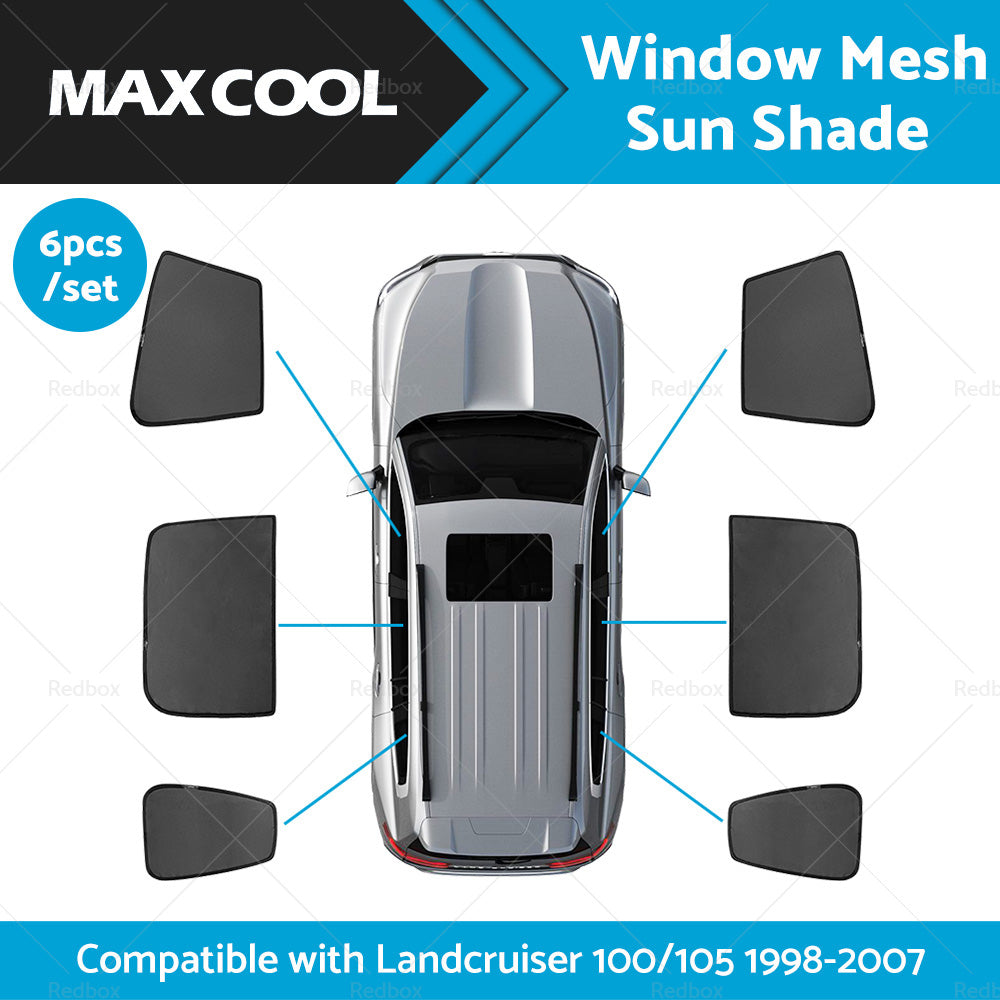 6x Window Mesh Sun Shade Suitable For Toyota Landcruiser 300 2021