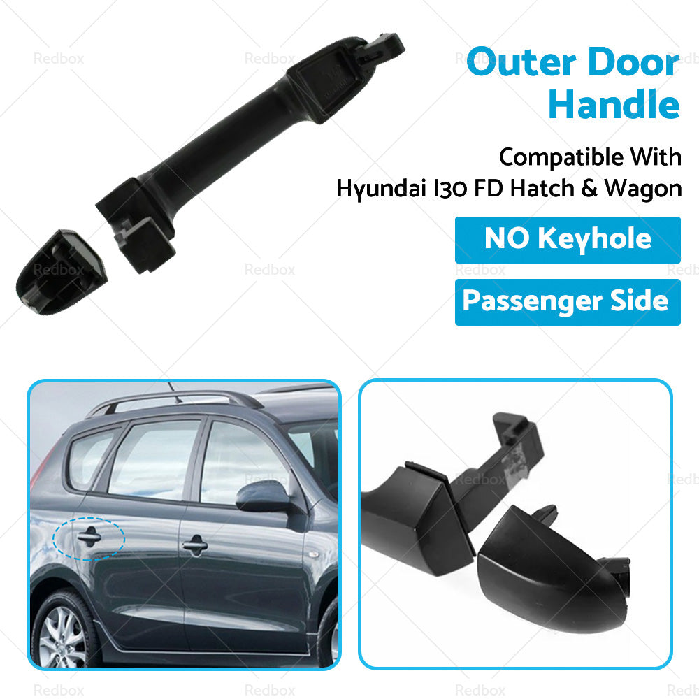 Front LH, Rear LH RH Outer Door Handle NO Keyhole Suitable for Hyundai i30 FD