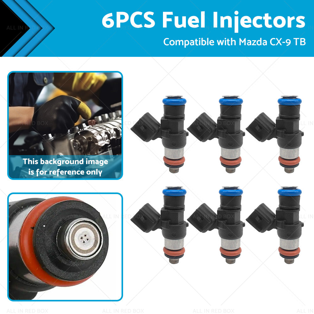 6PCS Fuel Injector Suitable For Mazda CX-9 CX9 TB 3. 7L CA CAY Petrol SUV 07-19