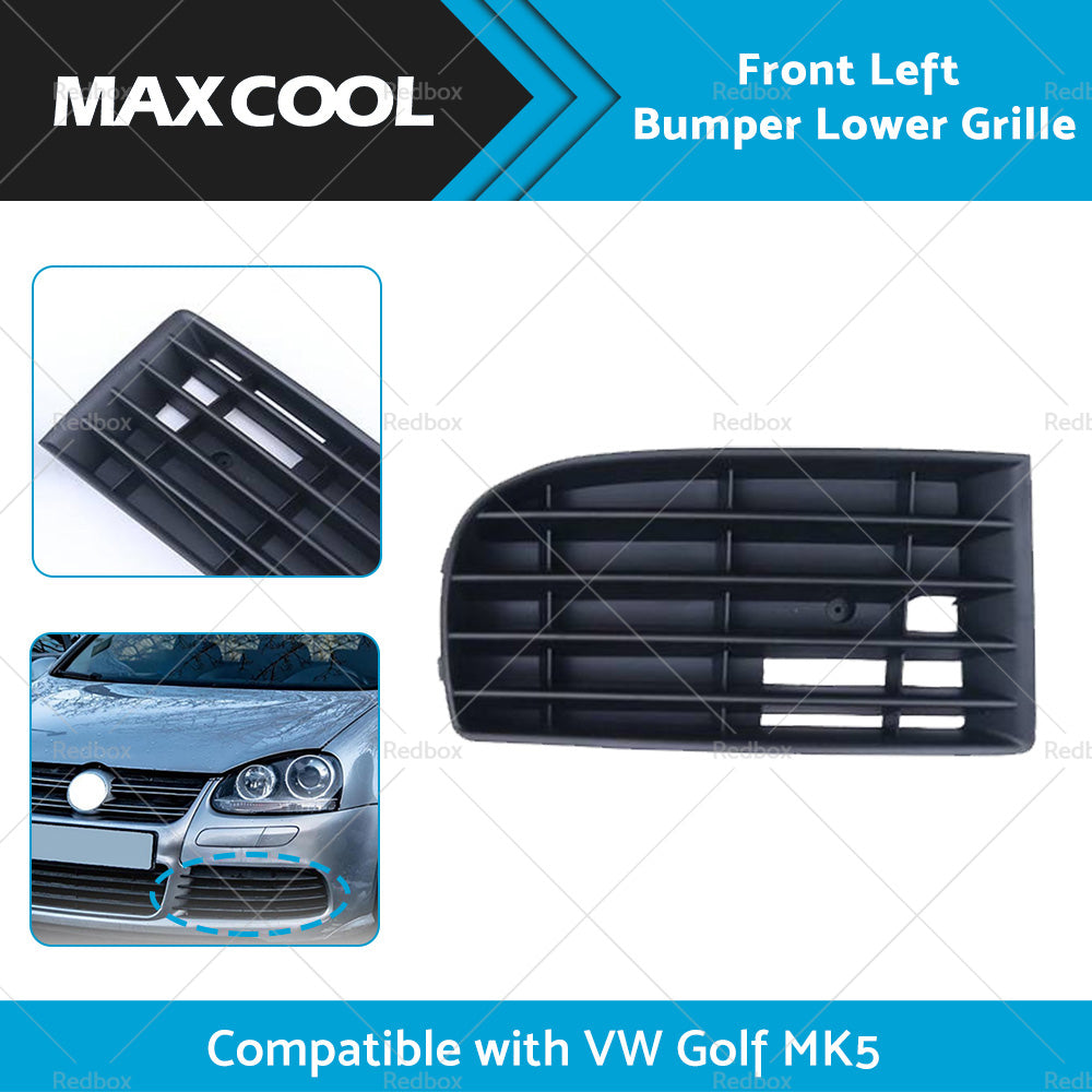 Suitable for VW Golf MK5 2004-2008 Front Bumper Lower Grille Left Side Black