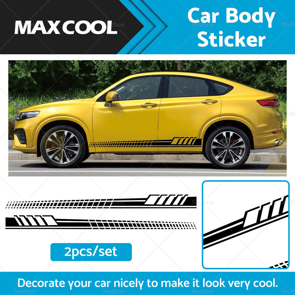 2pcs set Car Body Stickers Long Stripe Side Skirt Decoration Decals