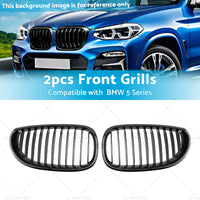 Gloss Black Front Grille Grill Suitable For BMW E60 E61 5 Series 2003-2010